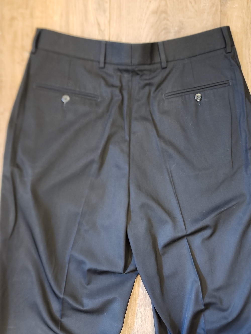 Tundra Plain Front Black Pants Classic Italy Made Business Casual Men's size 34 - Picture 8 of 9